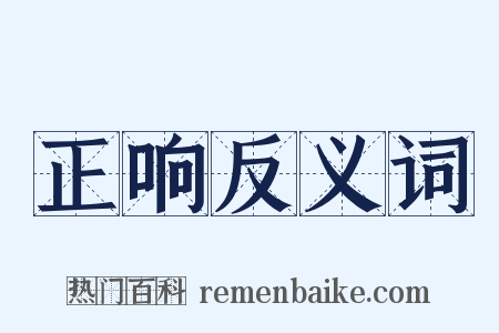 正响反义词是什么意思的图片